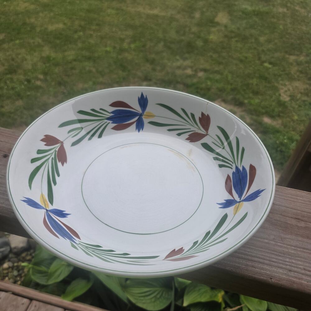 Vintage Ideal Ironstone China Hand Painted Floral Serving Bowl Chase Import 1960